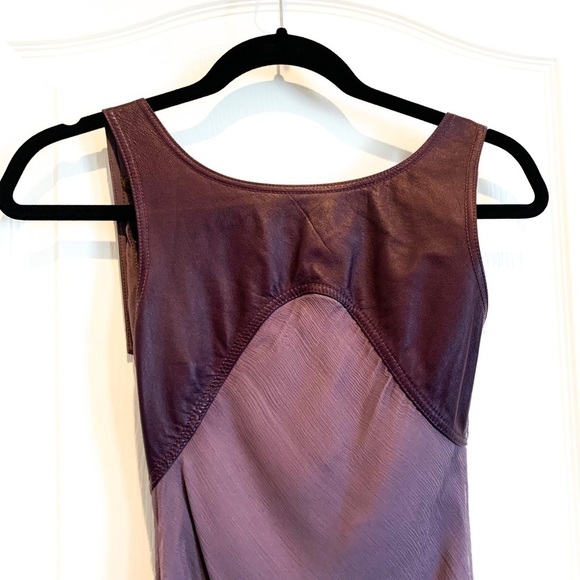 Catherine Malandrino Silk /Leather Harness Dress 4 - Picture 8 of 14